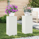 Supporto per piante 2 pcs Bianco 24 x 24 x 55 cm Acciaio