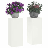 Supporto per piante 2 pcs Bianco 24 x 24 x 55 cm Acciaio