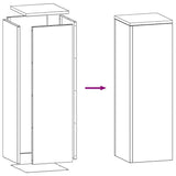 Supporto per piante 2 pcs Bianco 24 x 24 x 75 cm Acciaio