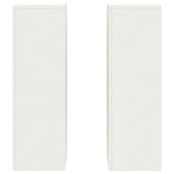 Supporto per piante 2 pcs Bianco 24 x 24 x 75 cm Acciaio