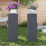 Supporto per piante 2 pcs Antracite 24 x 24 x 75 cm Acciaio