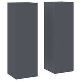 Supporto per piante 2 pcs Antracite 24 x 24 x 75 cm Acciaio