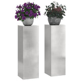 Supporto per piante 2 pcs Argento 24 x 24 x 75 cm