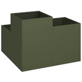 Vaso da giardino Oliver verde 100 x 100 x 60 cm Acciaio