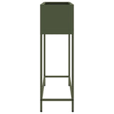 Vaso da Giardino Rialzato Oliver verde 100 x 26 x 82 cm Acciaio