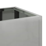 Vaso da Giardino Rialzato Argento 100 x 26 x 82 cm
