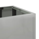Vaso da Giardino Rialzato Argento 100 x 26 x 82 cm