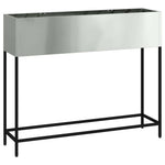 Vaso da Giardino Rialzato Argento 100 x 26 x 82 cm