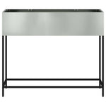 Vaso da Giardino Rialzato Argento 100 x 26 x 82 cm
