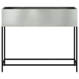 Vaso da Giardino Rialzato Argento 100 x 26 x 82 cm