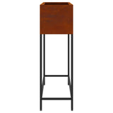 Vaso da Giardino Rialzato Ruggine 100 x 26 x 82 cm