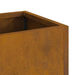 Vaso da Giardino Rialzato Ruggine 60 x 26 x 45 cm
