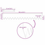Bordure per prato 50 pcs Argento 100 x 0.5 x 15 cm