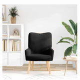 poltrona Nero 63 x 67 x 94 cm Tessuto di Pecora e Plywood