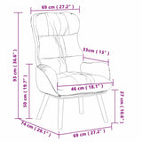 poltrona Bianco 69 x 74 x 93 cm Pelle Artificiale