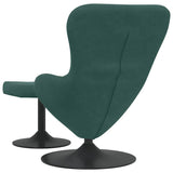 Sedia Egg con Pouf Verde Scuro Velluto