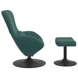 Sedia Egg con Pouf Verde Scuro Velluto