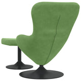 Sedia Egg con Pouf Verde chiaro Velluto