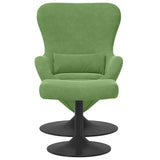 Sedia Egg con Pouf Verde chiaro Velluto