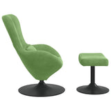 Sedia Egg con Pouf Verde chiaro Velluto