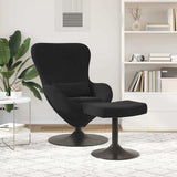Sedia Egg con Pouf Nero Velluto