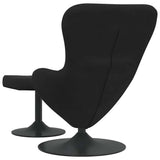 Sedia Egg con Pouf Nero Velluto