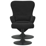 Sedia Egg con Pouf Nero Velluto