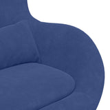 Poltrona uovo Blu Polizia 63 x 73 x 90 cm Velluto