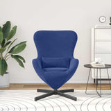 Poltrona uovo Blu Polizia 63 x 73 x 90 cm Velluto