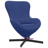 Poltrona uovo Blu Polizia 63 x 73 x 90 cm Velluto
