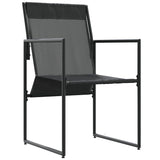 Sedia con cuscino 4 pcs Nero e antracite Textilene