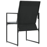 Sedia con cuscino 4 pcs Nero e antracite Textilene