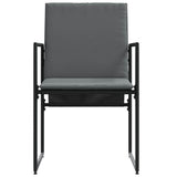 Sedia con cuscino 4 pcs Nero e antracite Textilene