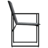 Sedia con cuscino 4 pcs Nero e antracite Textilene