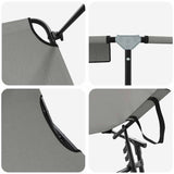 Lettino prendisole pieghevole Grigio 56 x 190 x 81cm Tessuto