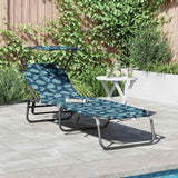 Lettino prendisole pieghevole Verde 56 x 190 x 81cm Tessuto