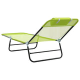 Lettino prendisole pieghevole 2 pcs Verde 182 x 55 x 85.5cm