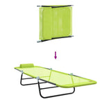Lettino prendisole pieghevole 2 pcs Verde 182 x 55 x 85.5cm