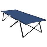 Letto da campeggio pieghevole Blu 206 x 76 x 74 cm