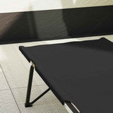 Letto da campeggio pieghevole Nero 206 x 76 x 74 cm