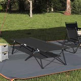 Letto da campeggio pieghevole Nero 206 x 76 x 74 cm