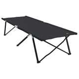 Letto da campeggio pieghevole Nero 206 x 76 x 74 cm