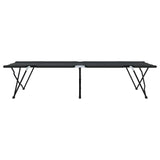 Letto da campeggio pieghevole Nero 206 x 76 x 74 cm