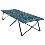 Letto da campeggio pieghevole Motivo a foglia 206 x 76 x 74 cm
