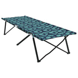 Letto da campeggio pieghevole Motivo a foglia 206 x 76 x 74 cm