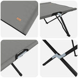 Letto da campeggio pieghevole 2 pcs Grigio 206 x 76 x 74 cm