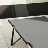 Letto da campeggio pieghevole 2 pcs Grigio 206 x 76 x 74 cm