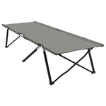 Letto da campeggio pieghevole 2 pcs Grigio 206 x 76 x 74 cm