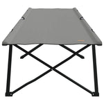 Letto da campeggio pieghevole 2 pcs Grigio 206 x 76 x 74 cm