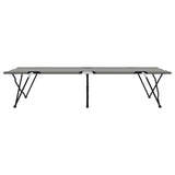 Letto da campeggio pieghevole 2 pcs Grigio 206 x 76 x 74 cm
